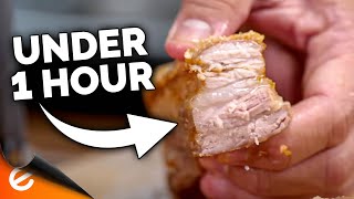 The FASTEST WAY to make CRISPY PORK BELLY (SIO BAK) | Omni Pro Air Fryer – iEat Recipe