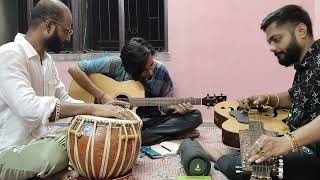 Amar saratadin meghla akash bristy tomake dilam cover by,indian slide guitar,Sajan Chakrabarty