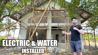 DREAM THAI House BUILD gets ELECTRIC & WATER Finally!!! Ep7