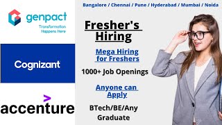 Freshers Hiring 2021 | Genpact |Accenture | Cognizant |Latest Freshers Jobs |Off Campus drive |Btech