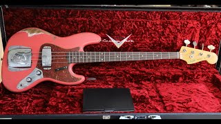 Fender Custom Shop 1960 LTD Jazz Bass Heavy Relic Super Faded Aged Fiesta Red