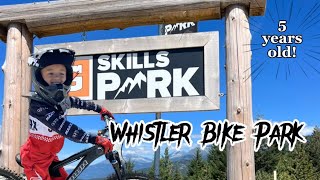 Riding Whistler Bike Park // July 2023 // Blue Velvet - Crank it Up // 5yrs old