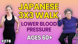 20 Min Japanese 3x3 Walking Exercise | Lower Blood Pressure & Boost Heart Health!