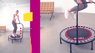 Niksa 40" Foldable Mini Trampoline,Bounce Pro Trampoline for Adults Kids