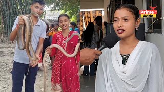 Snakes Captured Girl Viral Video Samastipur Bihar Khan Sir Viral Patna Trendingvideo Snake