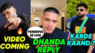 Dhanda Nyoliwala Reply On Live 🤯 Krsna Music Video Coming | Badshah Gave Hint 
