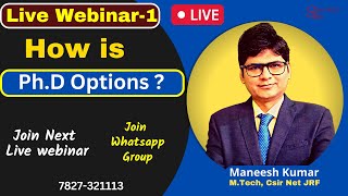 Ph.D Guidance Live Webinar -1 | All basic Information about Ph.D | join live Webinar #successted
