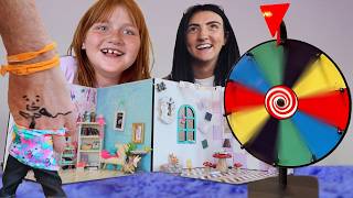 MiNi ROOM MAKEOVER!!  Adley Spins the Color Wheel to make a Mystery Bedroom a silly family game show