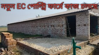 নতুন EC পোল্ট্রি ফার্মে কাজ চলছে/ ec Poultry farm/ ec farm/ boiler farm/ murgi farm / chicken farm