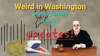 Weird in Washington Pro Se Family Docket- updates on our favorite cases!