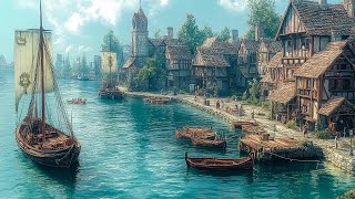Relaxing Medieval Music⚓ Fantasy Harbor, Medieval Harbor, Celtic Music for Sleep, Concentration,Work