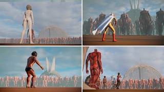 ALL Titans vs 1.000.000. Colossal Titans - The Rumbling #7