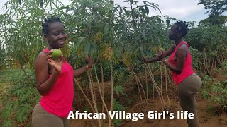 African Village Girl's life// garden tour/Village life.