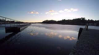 SUNSET ON THE SEA ICE