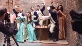 The Hamilton cast vibing