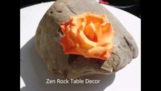 Beach or Zen Wedding Theme Favors Rock Garden Style