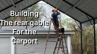Turning my carport into a shop - part 5 - building the back gable 