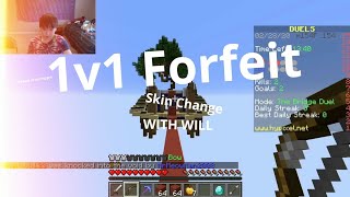 1v1 FORFEIT WITH WILL!!!! *salty* (Minecraft Challenge) - GameSter Damian