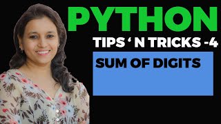 How to find sum of digits in Python | Episode-5