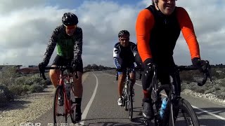 Solo effort pull on the road bike from Encanto Park to the base of Highway 39 with Albert and Tom.