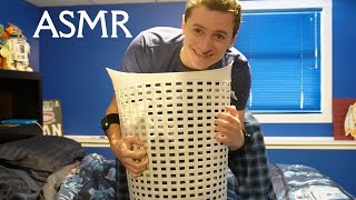 ASMR Folding Clothes | Laundry Basket Sounds