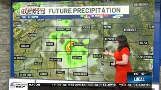 Shower chances will increase as we go throughout the week... Tori Alvarado's First Alert Weather...