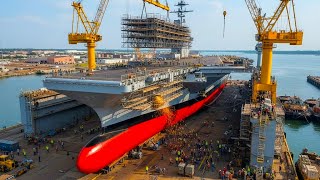 How the USS John F. Kennedy Is Built – Inside America’s Next Supercarrier Shipyard (Full Process)
