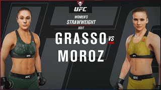 Grasso vs. Moroz UFC Womens Strawweight Bout Simulation 07/10/24