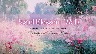 Pastel Blossom Walk — 3 Hours of Gentle Harp Love Ambience | Warm, Bright, Healing & Uplifting | 4K