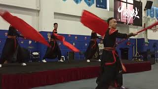 Chinese Kung Fu Flag Fighting Show