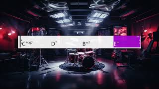 Cmaj7 D7 Bm7 Em - Royal Road Progression (100bpm) - Metal Style Backing Tracks in G