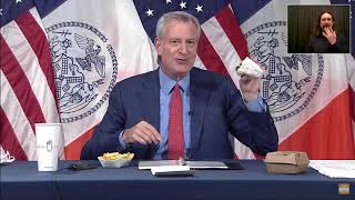 NY Mayor De Blasio bribing the unvaccinated