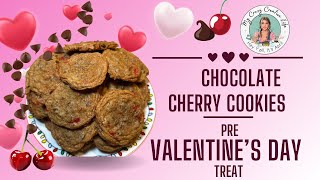 💝Cherry Chocolate Cookies pre Valentines Day #cookies #valentinesday 