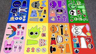 [🌸paper diy🌸] Sprunki Incredibox Sticker Book Makeover – Fun Activity Music & Creative Play | ASMR