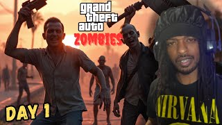 Surviving 100 DAYS in a Zombie Apocalypse.. (Day 1) GTA 5