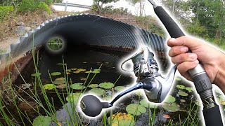 Oversized Fishing Rod + Reel Challenge