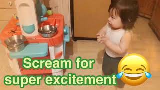 Priceless Baby Reactions after He Got his New KitchenWaresToy