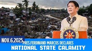 Pres.Ferdinand Marcos declare national state calamity