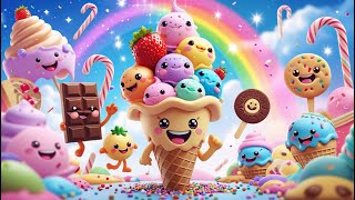 THE ICE CREAM FLAVORS SONG | Fun & Catchy Kids Song | Learn Ice Cream Flavors | AI Animation