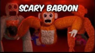 Scary baboon with my friend (edited version)