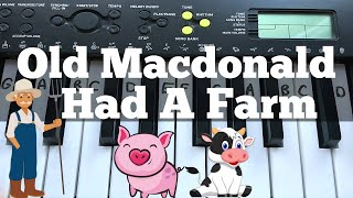 Old Macdonald Had A Farm | Easy Keyboard Tutorial With Notes