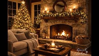 Cozy Christmas Piano 🎄 Fireplace Ambience | Peaceful Instrumental Music for a Calm Holiday Evening