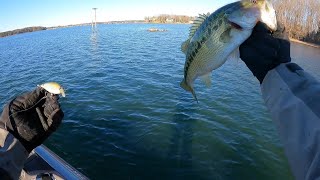 Lake Norman cold weather warm water (hot hole)