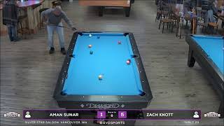 AMAN SUNAR vs ZACH KNOTT - SILVER STAR SALOON - TABLE 20 | EvoSports
