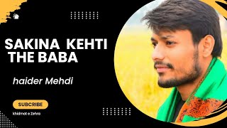 Marsiya Sakina kehti the baba mujhe bhut Mara|Haider mehdi|kairana azadari|