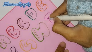 Bubble alphabetic calligraphy || how to write a letters in bubbles shape 😍