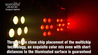 Eurolite LED KLS-801 Compact lightset. DMX LED spotlight set with 28 tri-color LEDs for mobile use