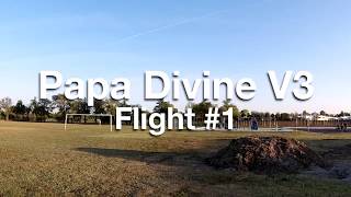 Maiden flights of the Papa Divine v3.0 flying wing