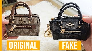 Real vs. Fake Coach Rowan Mini Bag Charm: Ultimate Comparison & How to Spot a Fake!