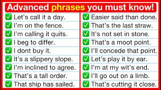 Sound like a native English speaker ✅ | ADVANCED phrases you need to know | Meaning & sentences